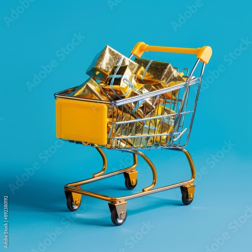 shopping cart in the supermarket