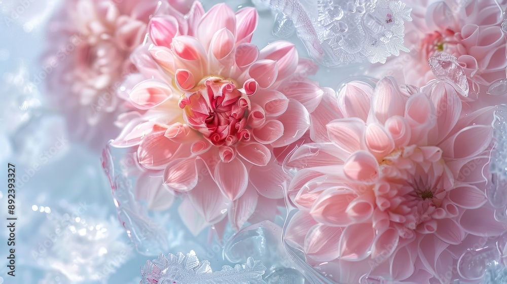 Close-up shot of pink flowers in a glass bowl, perfect for home decor or still life photography Close-up shot of pink flowers in a glass bowl, perfect for home decor or still life photography
