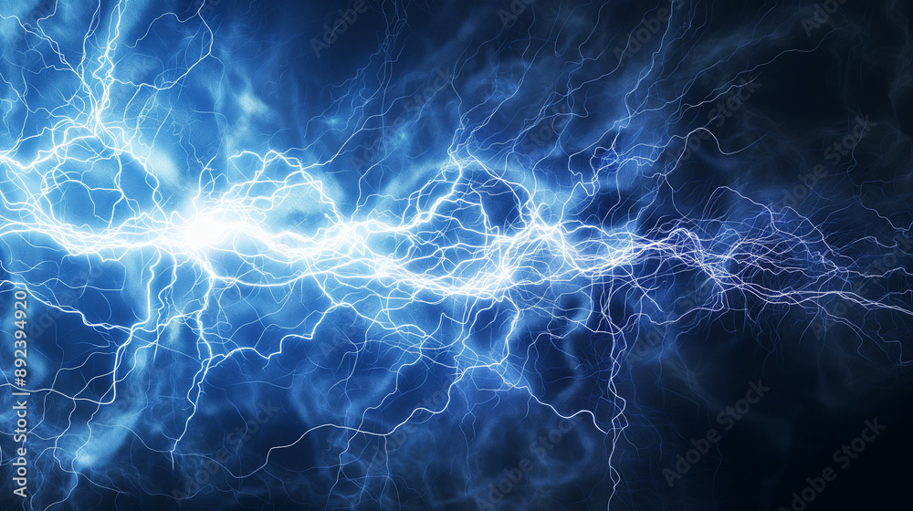 Dramatic Blue Lightning Display Dramatic Blue Lightning Display