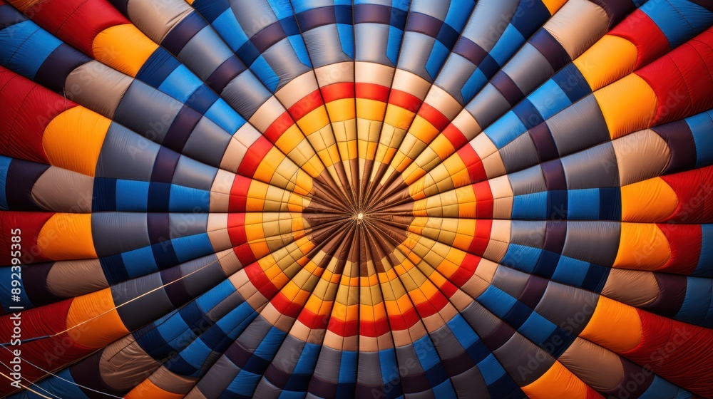 Fototapeta premium A panoramic photograph of a vast expanse of hot air balloons in a rainbow of colors, filling the horizon with a breathtaking spectacle.