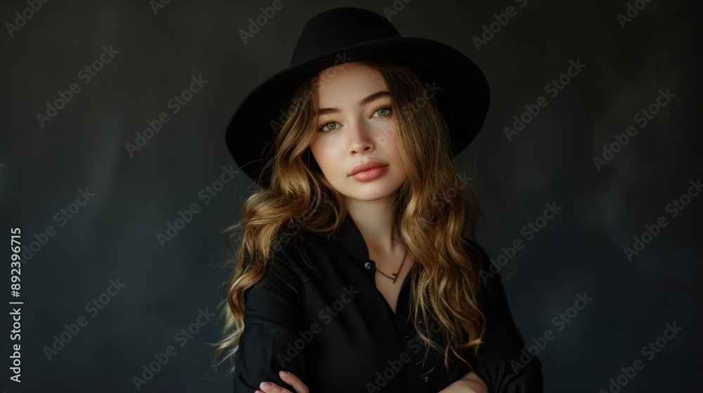 Woman in Black Hat Woman in Black Hat