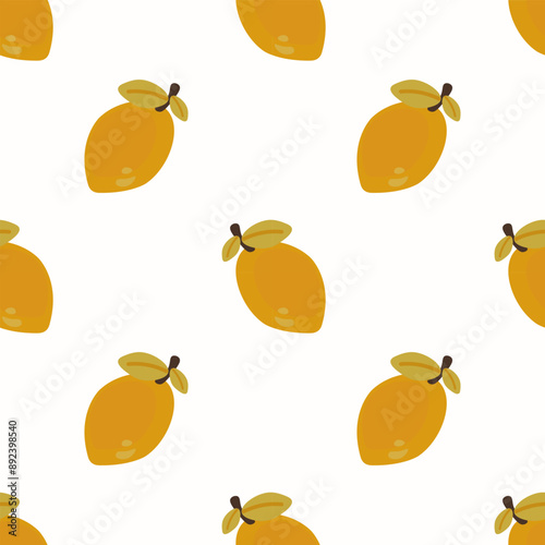 Lemon vector ilustration seamless patern.Great for textile,fabric,wrapping paper,and any print.Vintages style.