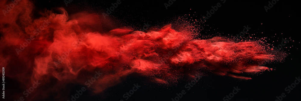 abstract red powder splash on black background abstract red powder splash on black background