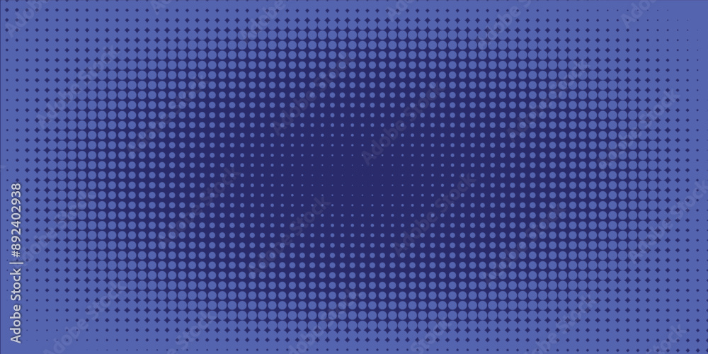Halftone dots on a blue background. Comic pop art style blank layout. Template design for comic book, presentation, sale or web banner. Vector illustration