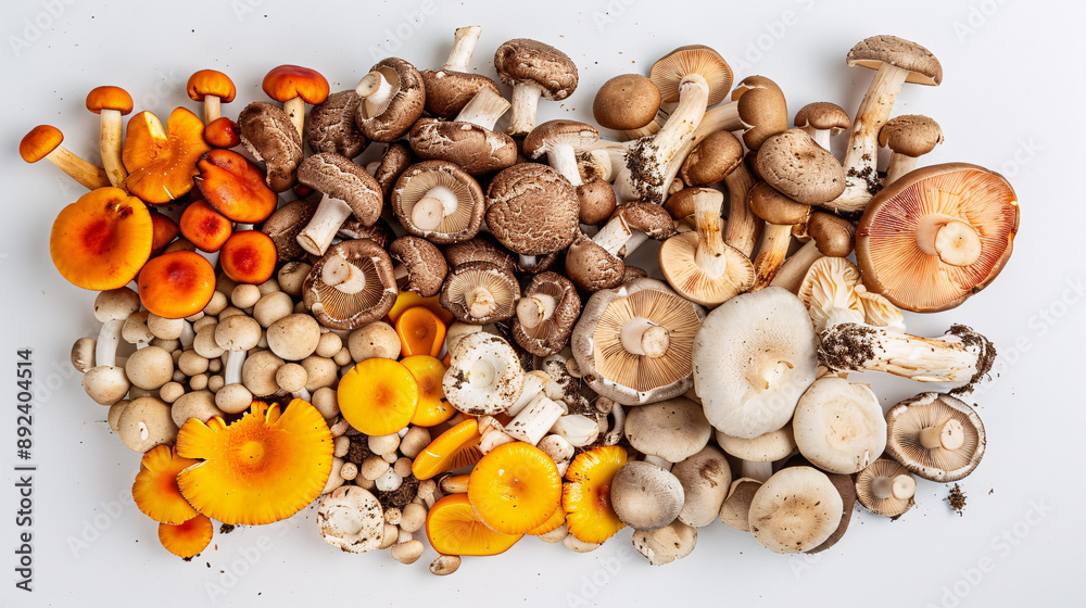 Obraz premium Colorful variety of fresh mushrooms