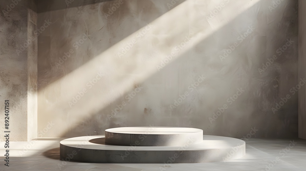 Minimalist Exhibition Area Showcasing Product in a Contemporary Studio Setting