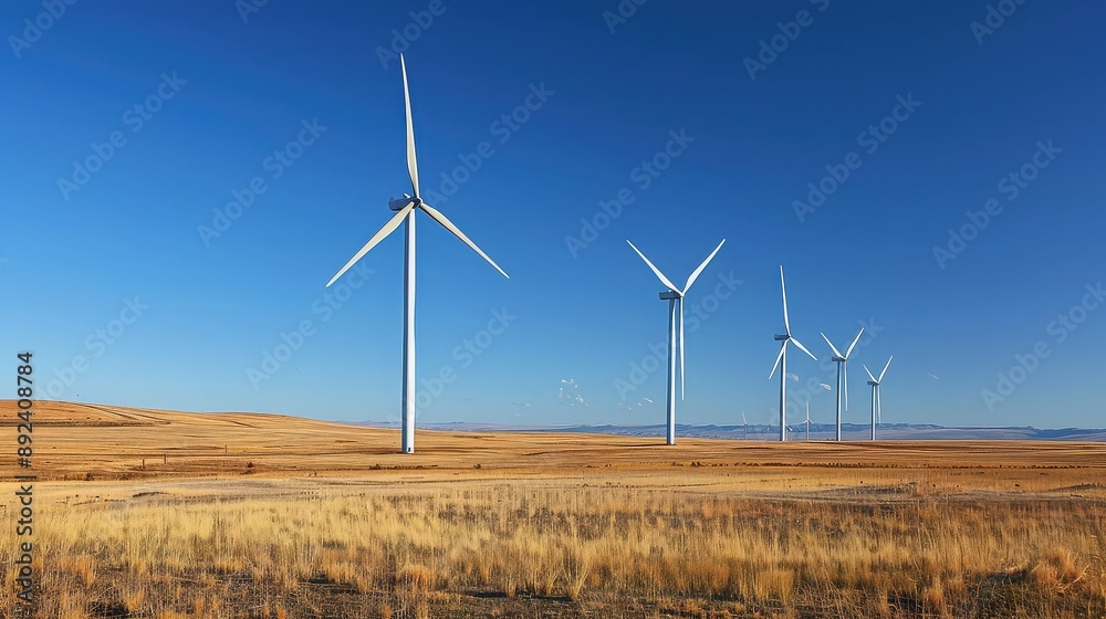 Wind Turbines on a Dry Landscape Wind Turbines on a Dry Landscape