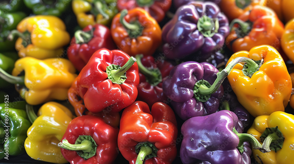 Colorful variety of fresh bell pepper Colorful variety of fresh bell pepper