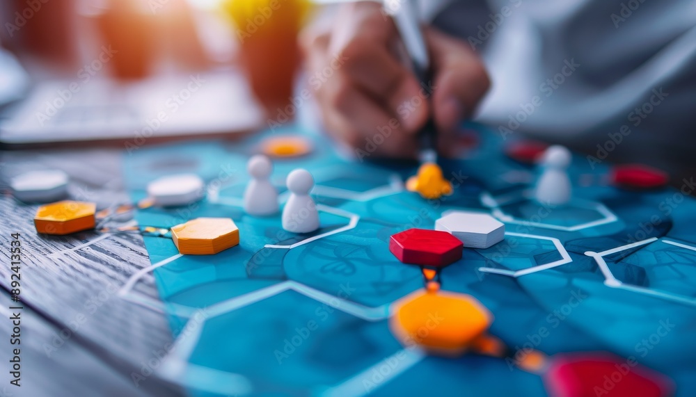 Fototapeta premium Customer experience team mapping journey, Client satisfaction, strategic planning