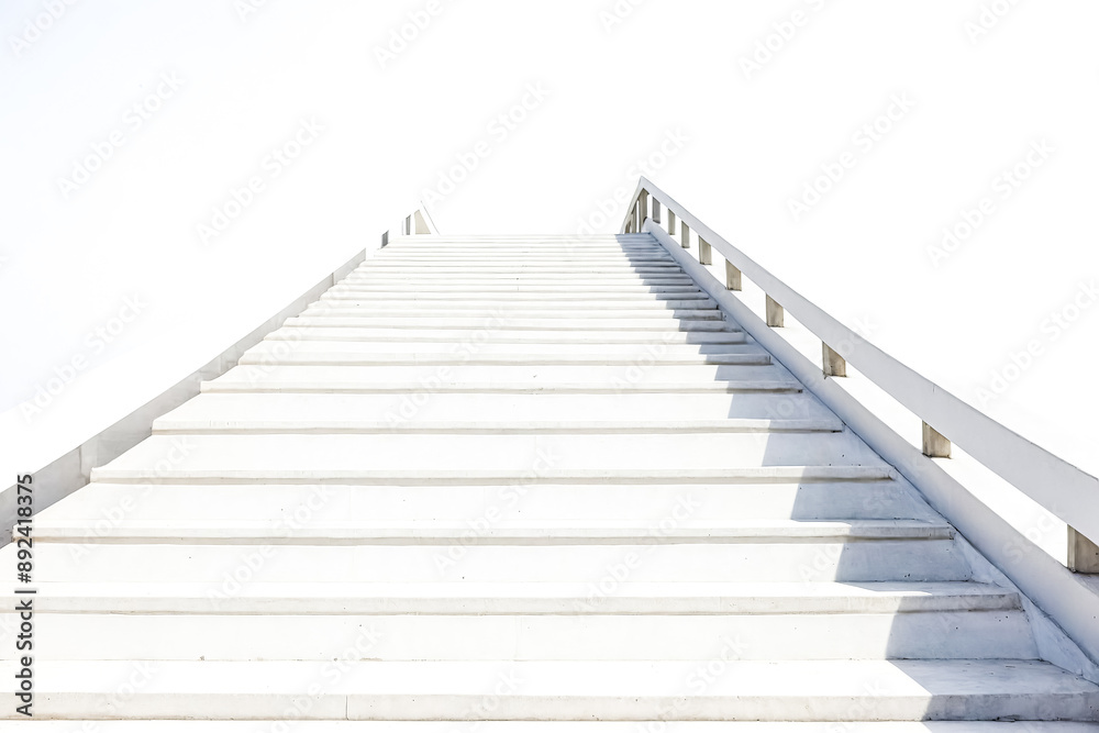 White concrete staircase leading up to the sky White concrete staircase leading up to the sky