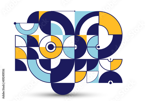 Bauhaus style abstract geom...