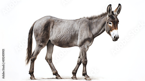 donkey isolated on white background