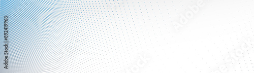 Dotted vector abstract background, blue and grey dots in perspective flow, dotty texture abstraction, big data technology image, cool backdrop.