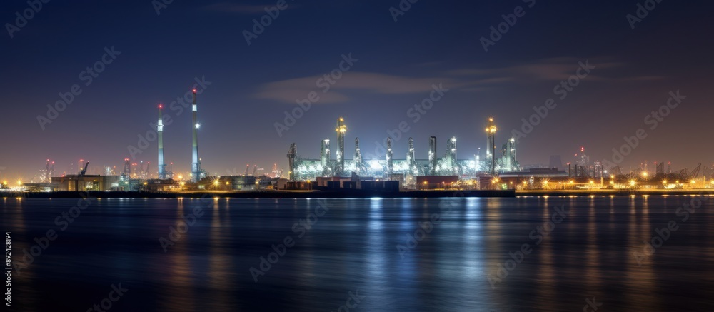 Nighttime Panorama of an Industrial Complex Nighttime Panorama of an Industrial Complex