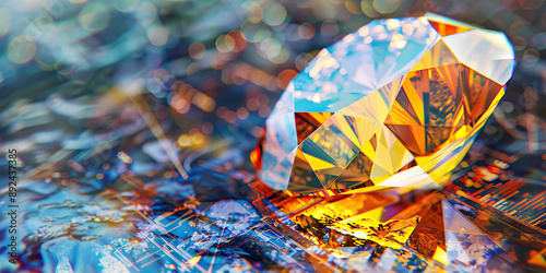 The Diamond in the Rough: A rough gemstone superimposed on a chart, representing a hidden investment gem