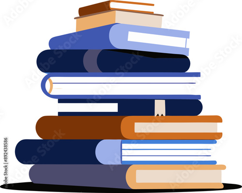 stacks of books illustration svg