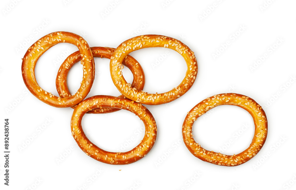 Bagels isolated on a white background, contour