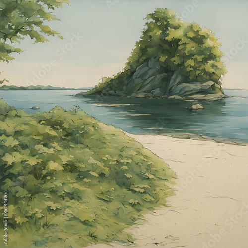 Obraz na płótnie tropical island w salonie