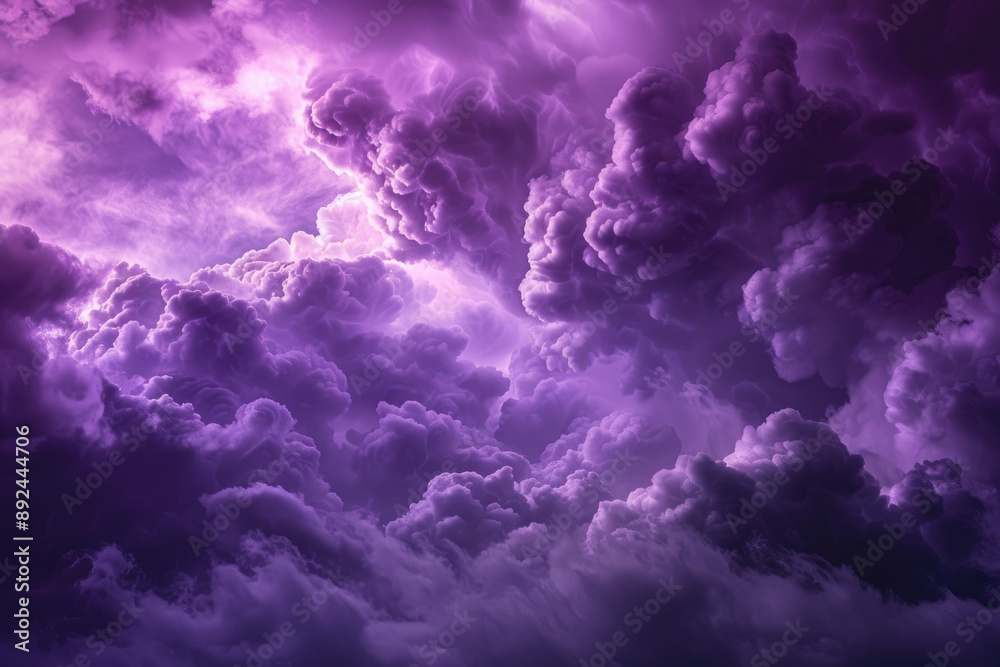 Angry purple storm brewing in turbulent sky Angry purple storm brewing in turbulent sky
