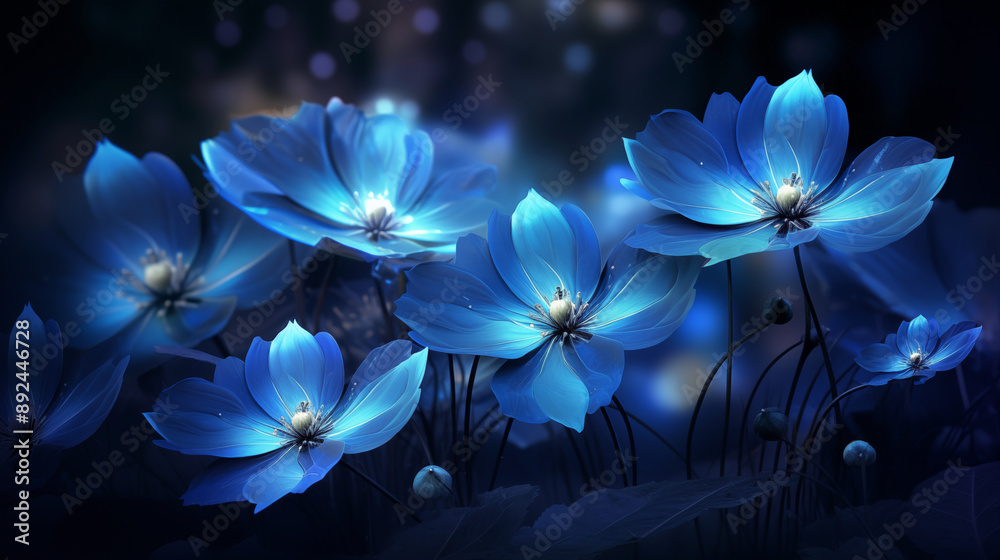 Blue Flowers and Dark Background
Blue Flowers and Dark Background