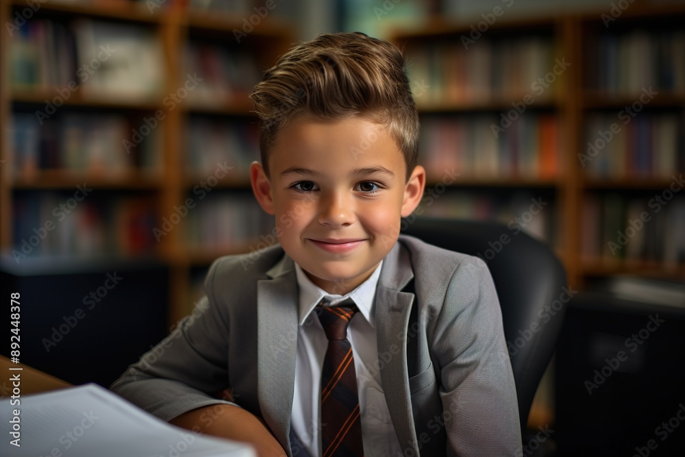 A young boy in a suit A young boy in a suit