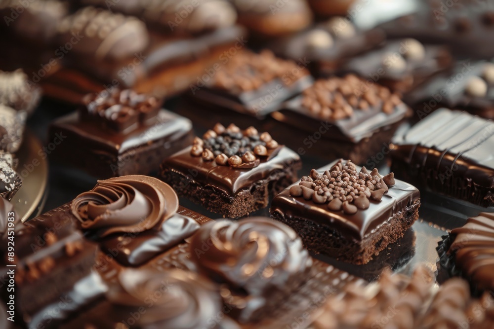 Close Up of Delicious Chocolate Desserts Close Up of Delicious Chocolate Desserts