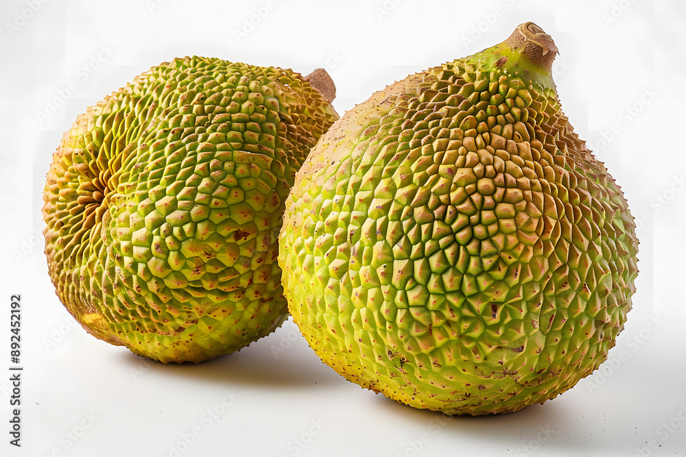 Whole Breadfruit fruit on a white background Whole Breadfruit fruit on a white background