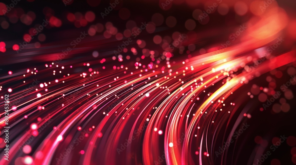 Fototapeta premium A red and white striped background with a red line in the middle. The image has a bold and vibrant feel to it, with the red