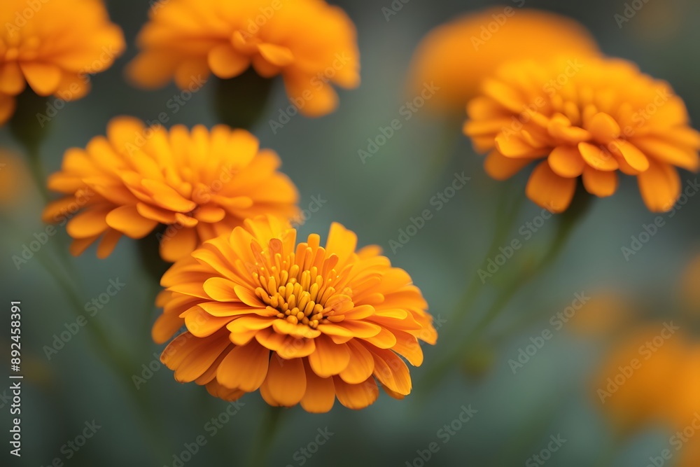 African marigold bokeh background, AI Generated African marigold bokeh background, AI Generated