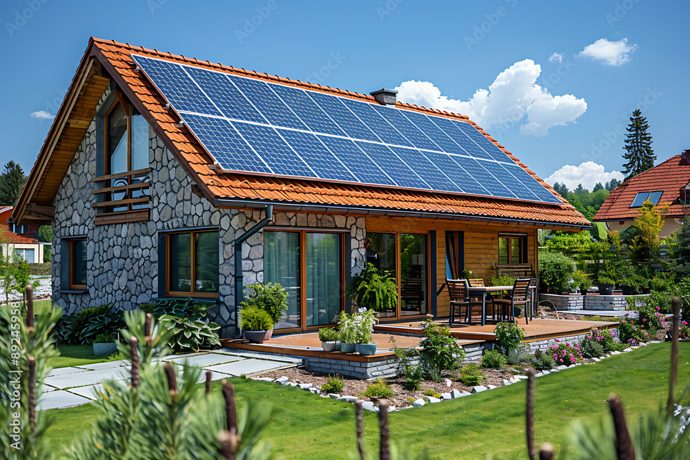 Solar panels on rooftops harnessing renewable energy to reduce carbon emissions and promote sustainable living in urban areas Solar panels on rooftops harnessing renewable energy to reduce carbon emissions and promote sustainable living in urban areas
