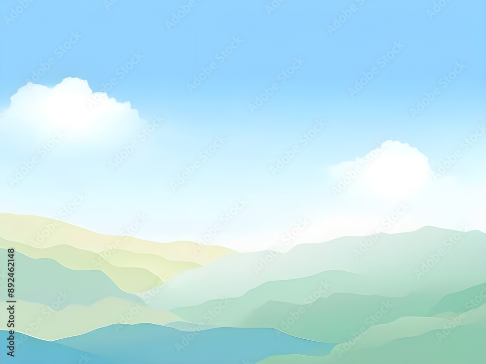 mountains and clouds