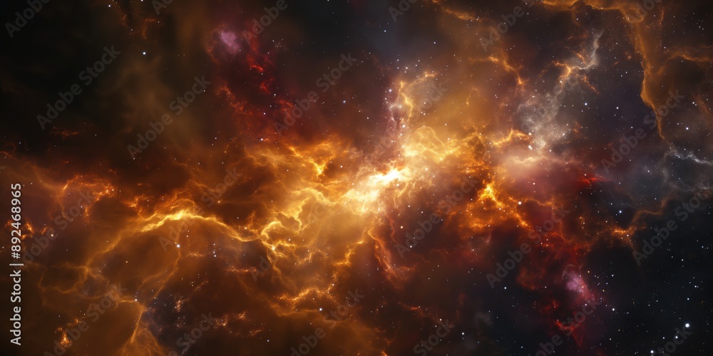 Fototapeta premium Colorful space galaxy cloud nebula. Stary night cosmos. Universe science astronomy. Supernova background wallpaper created by ai