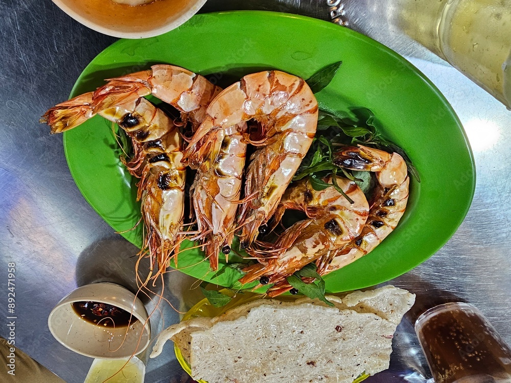 vietnam asian seafood shrimp grill grilled food