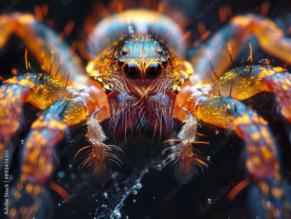 Macro Close-Up of Spider's Spinnerets with Silk-Producing Structures and Hairs in High Resolution Macro Close-Up of Spider's Spinnerets with Silk-Producing Structures and Hairs in High Resolution