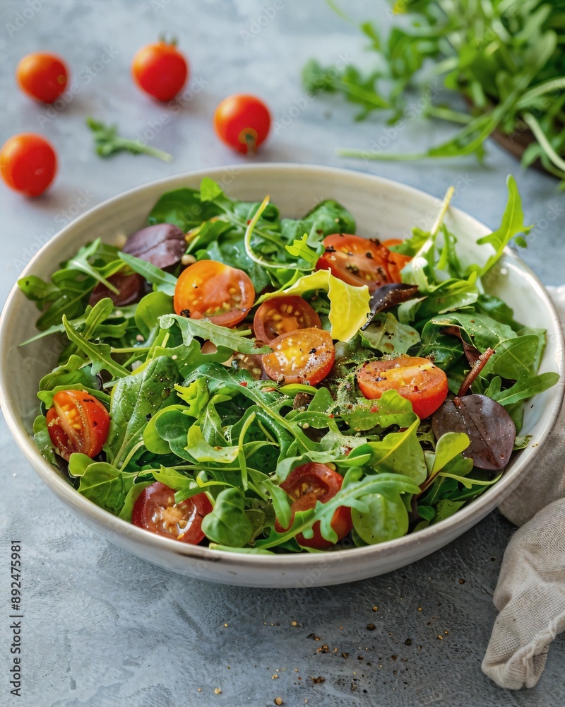 a white bowl filled with a salad on top of a table a white bowl filled with a salad on top of a table