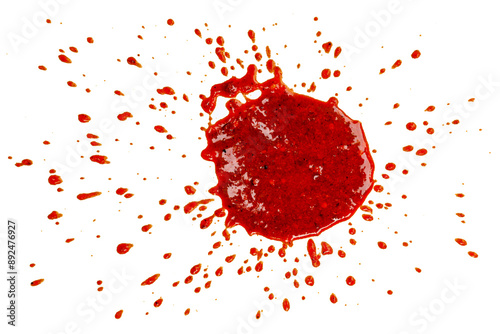 Fototapeta Naklejka Na Ścianę i Meble -  Mala Chili Sauce or Sichuan pepper Sauce Isolate on White Background