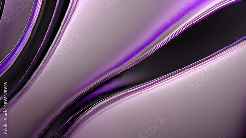 captivating texture: abstract background with smooth undulating lines, shimmering purple and violet hues, evoking liquid metal and futuristic glossy surface