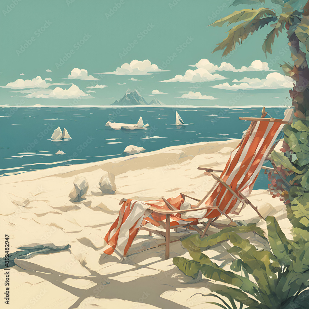 chairs and umbrella