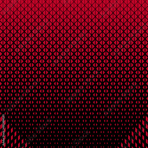 black red triangle halftone background vector