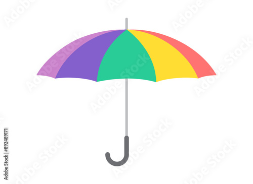 umbrella rainbow color, umbrella colorful for icon, umbrella simple style