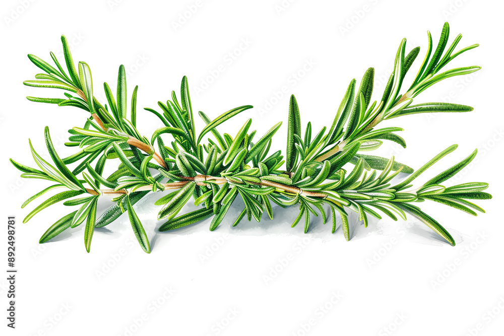 Fototapeta premium Rosemary, isolated on white background.