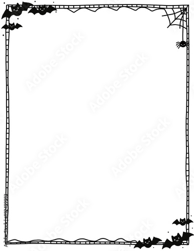Hand Drawn Doodle Clip Art Page Border Frames. Halloween Frames. Halloween borders. Halloween doodle. Halloween clipart.