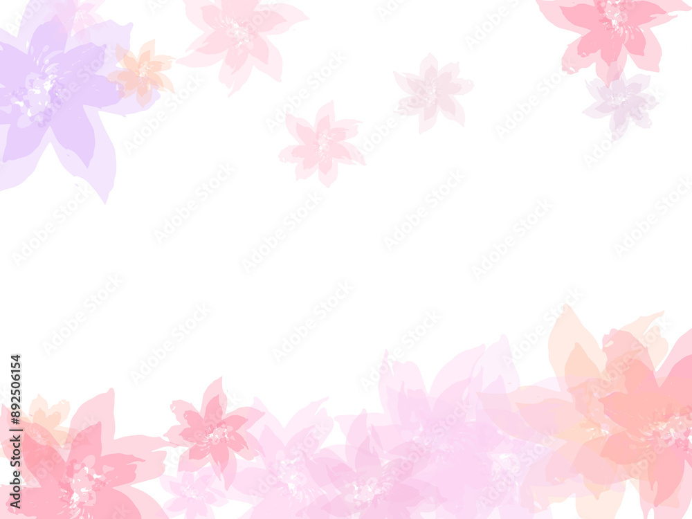 Spring flowers falling vector illustration. Spring flowers falling vector illustration.
