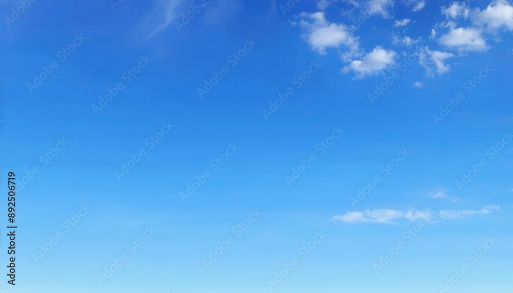 Fototapeta premium Clear Blue Sky with Few Clouds