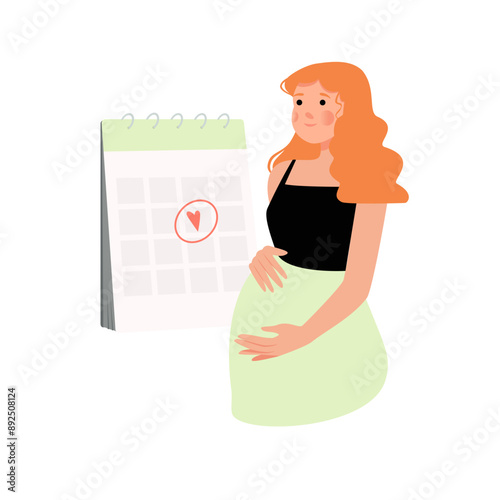 Pregnant young woman is expecting a baby