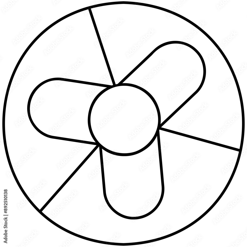 Naklejka premium Fan Icon