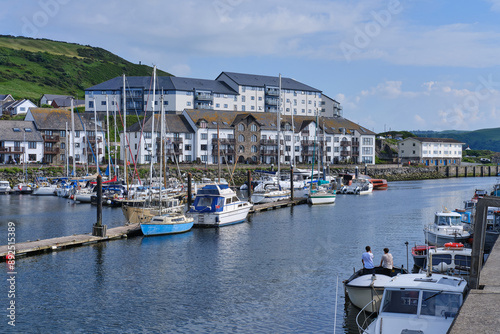 The old harbour, now a marina, at Aberystwyth, Wales