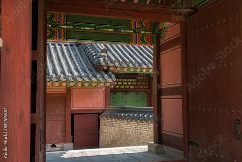 Ruins of the Curtlyrd in the historiical Changdeok Palace, Seoul, South Korea