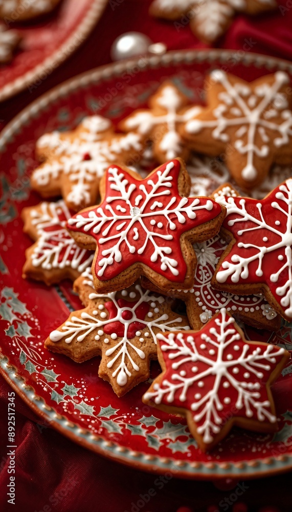 a plate of decorated cookies on a table a plate of decorated cookies on a table