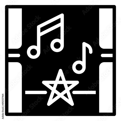 singer icon, glyph icon style